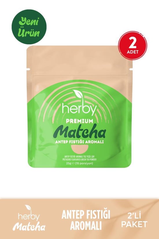 Herby Premium Matcha Antep Fıstığı Aromalı 2'li