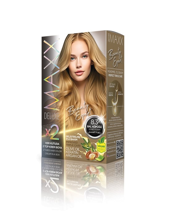 Maxx Deluxe Beauty Expert Set Saç Boyası 8.3 Bal Köpüğü