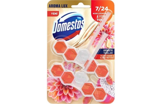 Domestos Tuvalet Bloğu Tuvalet Koku Giderici Aroma Lux Yıldız Çiçeği & Ejder Meyvesi 100 Gr