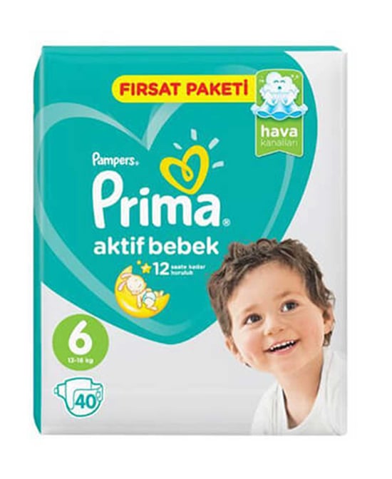Prima Pampers Bebek Bezi Aktif Bebek Fırsat Paketi 6 No 40 lı