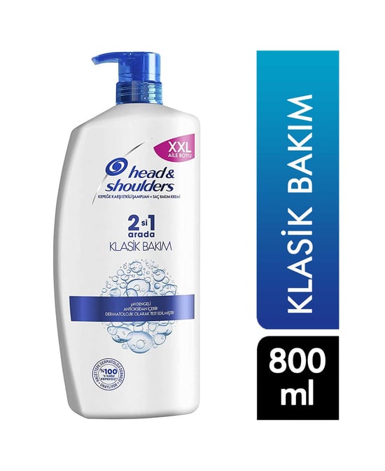 Head&shoulders Şampuan 800 Ml Pompalı 2'si 1 Arada Klasik Bakım