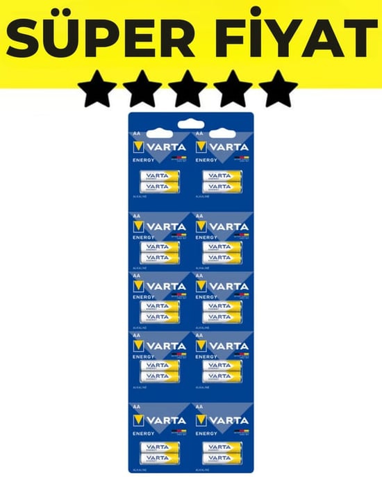 Varta Energy Aa Kalem Pil 10x2 Kartela