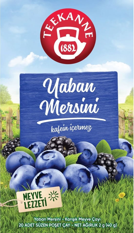 Teekanne 20lİ Süzen Poşet Çay Yaban Mersini Doğal (kafeİn İçermez) 40gr
