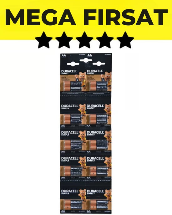 Duracell Aa Kalem Pil 20'li Kartela