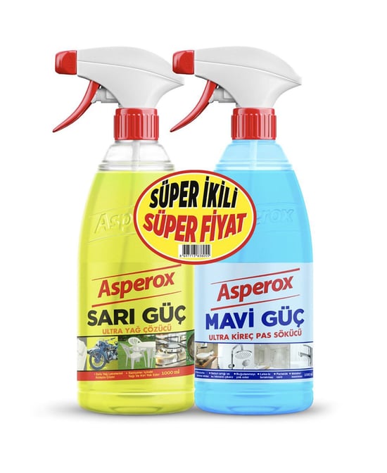 Asperox Sarı Güç Sprey 1000 Ml + Asperox Mavi Güç Sprey 1000 Ml