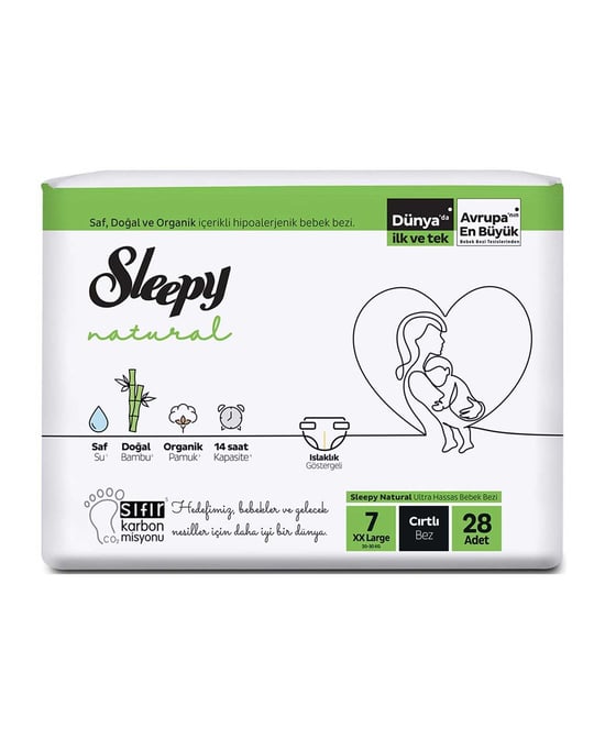 Sleepy Natural Bebek Bezi No:7 28'li Xxlarge