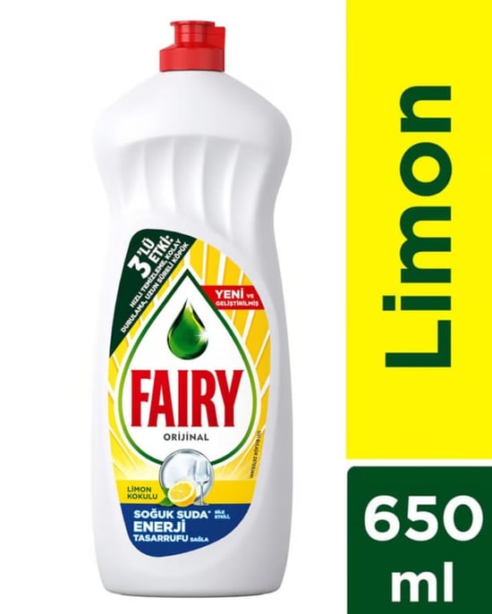 Fairy Sıvı Bulaşık Deterjanı 650 Ml Limon