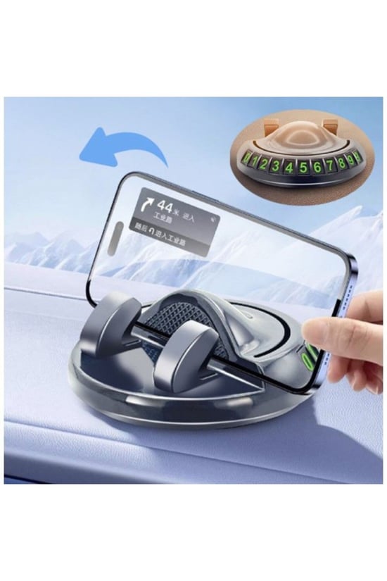 Diyari Firsat 360° Dönebilen Yapışkanlı Numaratörlü Araç Telefon Tutucu