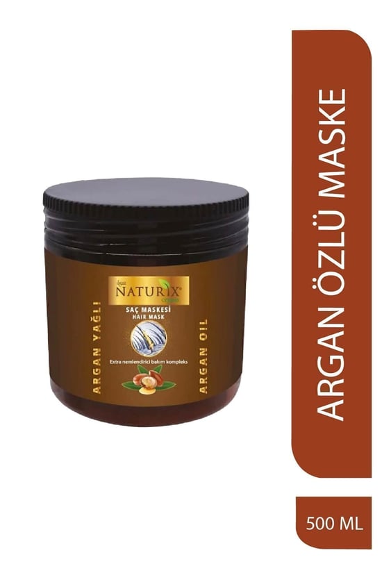 Naturix Tüm Saç Tipleri Için Doğal Argan Yağlı Saç Bakım Maskesi Argan Saç Maskesi 500 Ml