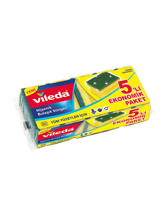 Vileda Bulaşık Süngeri 5'li Oluklu