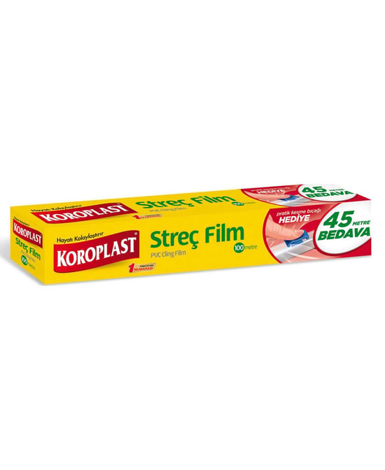 Koroplast Streç Film 100 Mt + Kesme Bıçağı Hediye
