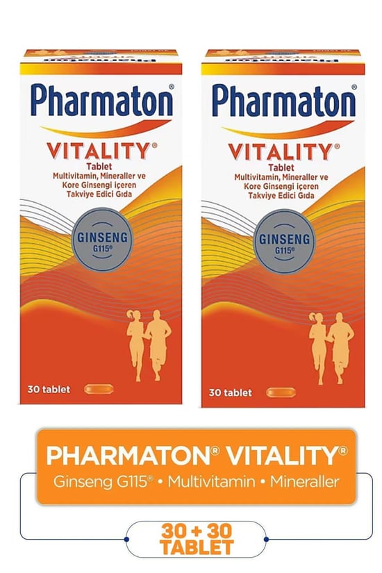 Pharmaton Vitality 30 Tablet Avantajlı 2'li Paket