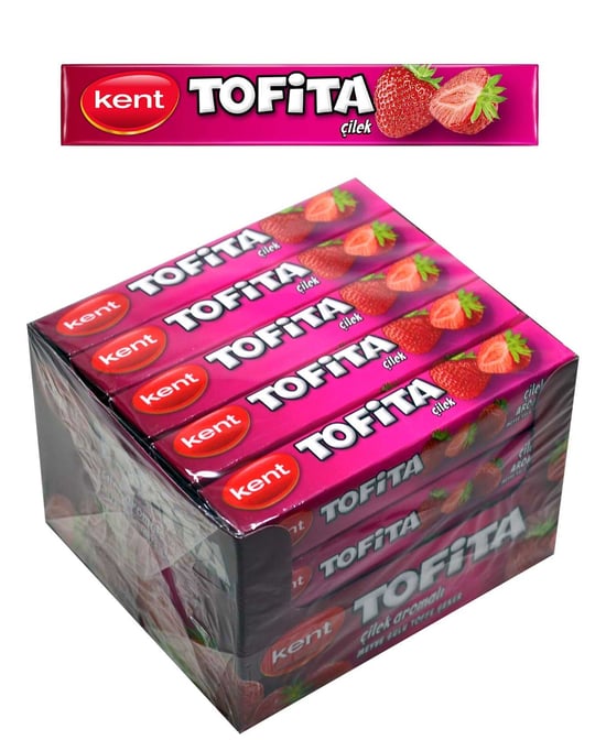 Tofita Şeker 47 gr 20'li Paket Çilek Aromalı