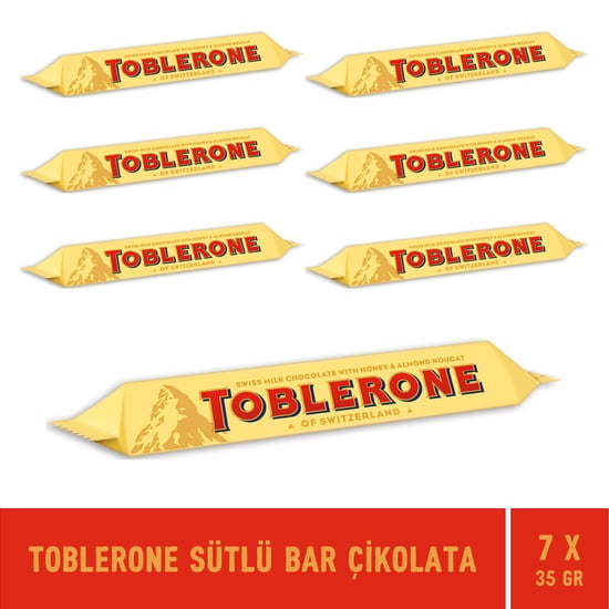 Toblerone Sütlü Bar Çikolata 35 Gr - 7 Adet