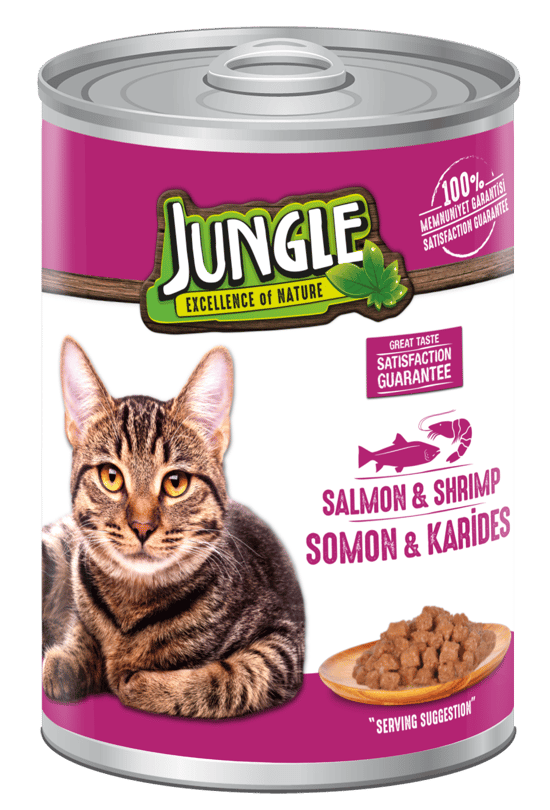 Jungle 400 Gr Konserve Kedi Maması Somonlu & Karidesli Jngk-003
