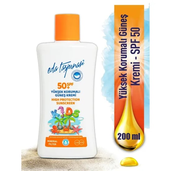 Eda Taşpınar Yüksek Korumalı Çocuk Güneş Kremi Spf 50+ 200ml