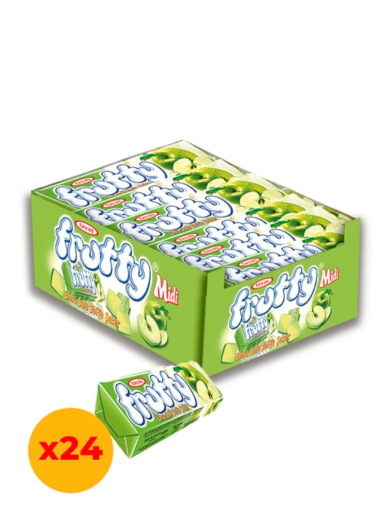 Tayaş Frutty Elmalı Yumuşak Şeker 20 Gr X 24 Adet Kutulu