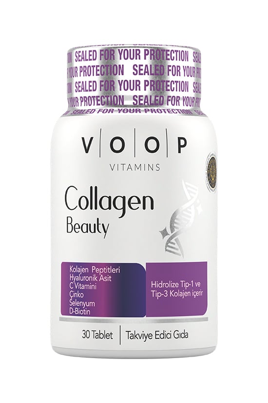 Voop Collagen Beauty Tip 1 Ve Tip 3 Kolajen Hyaluronic Asit Q10 Biotin Çinko 30 Tablet