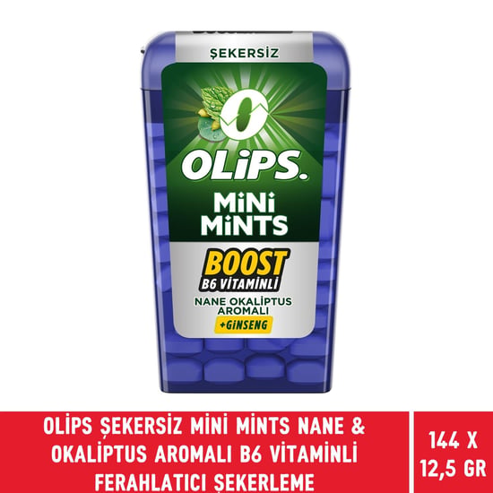 Olips Mini Mints Boost B6 Vitaminli Nane Okaliptus Ginseng 12.5 G