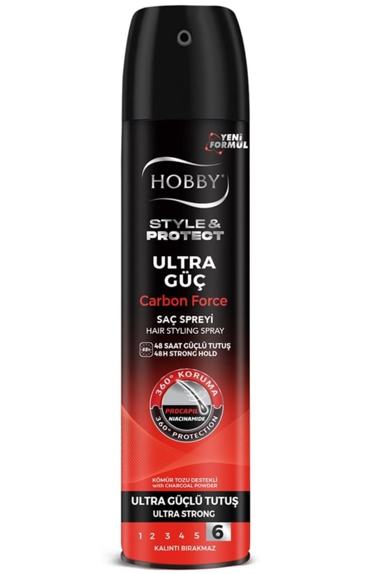 Hobby S&p Saç Spreyi̇ 250ml Güçlü Karbon 6