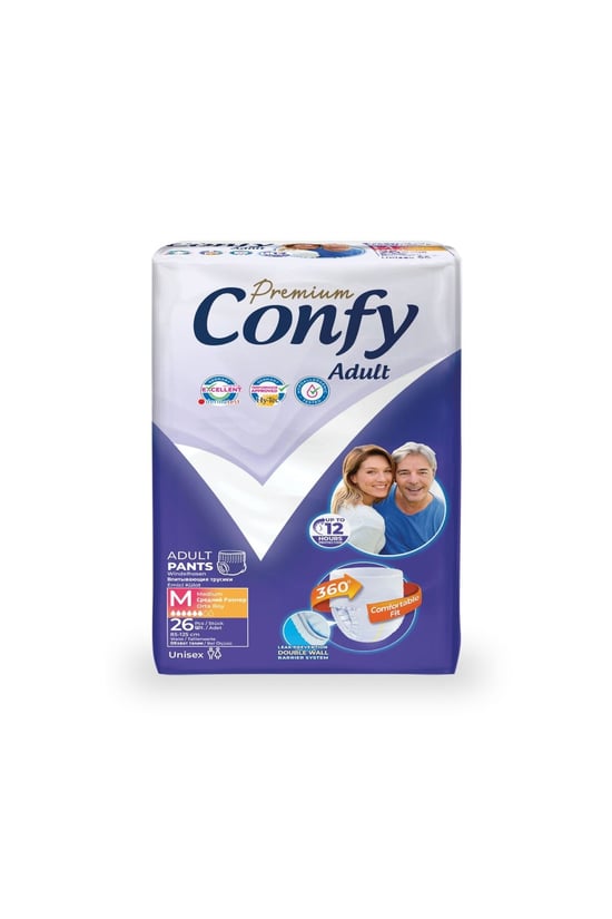 Confy Adult Premium Yetişkin Külot Bezi Medium Orta Boy 26 Adet