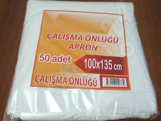 Private 250 Adet Tek Kullanımlık Naylon Çalışma Boya Mutfak Etkinlik Önlüğü Apron Kullan At