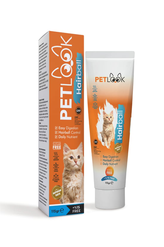 Petlook Kedi Maltı Hairball Tüy Yumağı Önlemeyi Destekleyen Kedi Maltı, Kedi Ödülü, Kedi Vitamini 115 Gr