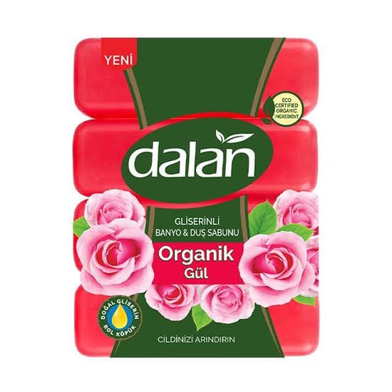 Dalan Gliserinli Organik Gül 4'lü Sabun 600 G