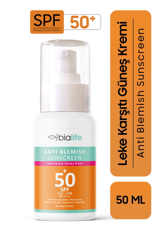 Bialife Suya Dayanıklı Leke Karşıtı Güneş Kremi Spf 50+ 50 Ml