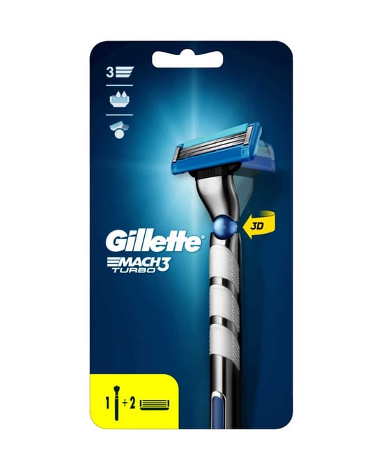 Gillette Mach 3 Turbo Tıraş Makinesi + 2 Yedek Bıçak