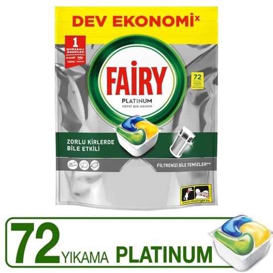 Fairy Platinum 72 Yıkama Bulaşık Makinesi Tableti