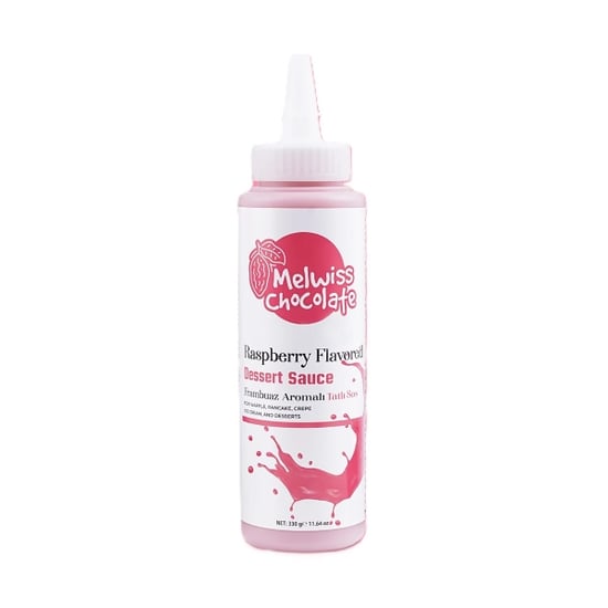 Melwiss Chocolate Raspberry Flavored Dessert Sauce (frambuaz Aromalı Tatlı Sosu) 330 Gr