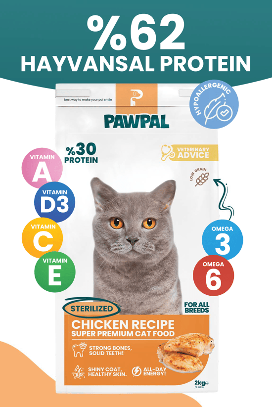 Pawpal Tavuklu Süper Premium Kısırlaştırılmış Kedi Maması 2kg