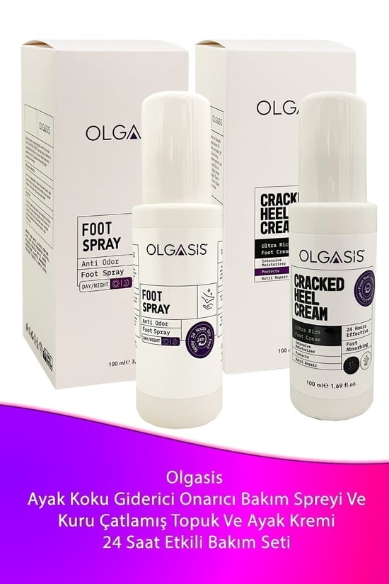 Olgasis Kuru & Çatlamış Topuk ve Ayak Kremi Ayak Koku Giderici Onarıcı Sprey 100 Ml