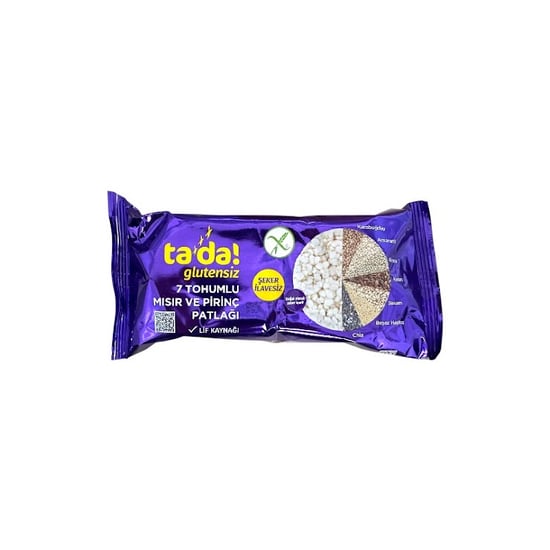 Tada Glutensiz 7 Tohumlu Mısır ve Pirinç Patlağı 60g