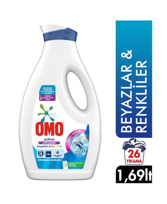 Omo Sıvı Çamaşır Deterjanı 1,69 Lt 26 Yıkama Beyazlar ve Renkliler