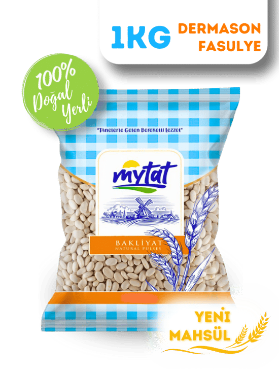 Mytat Doğal Yerli Üretim Dermason Fasulye 8.5 MM 1 kg