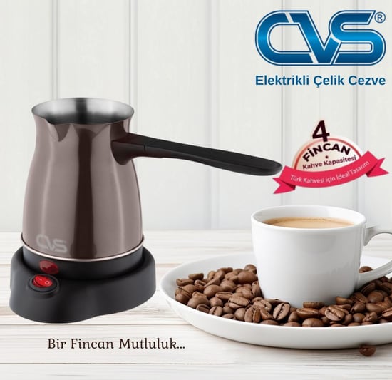 Cvs Dn 19833 Elektrikli Çelik Cezve Kahverengi