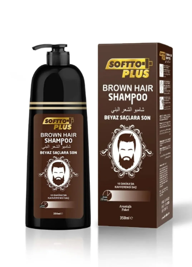 Softto Plus Koyu Kahverengi Beyaz Saç İçin Şampuan 350 ml