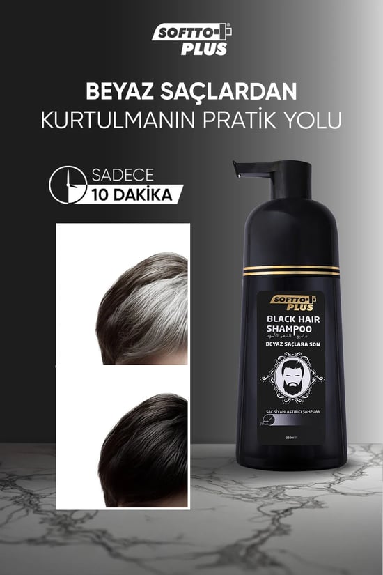Softto Plus Saç Siyahlaştırıcı Şampuan 350ml
