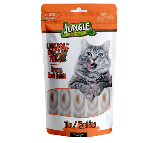 Jungle 14 Gr *5'li Krema Kedi Ödül Maması Ton & Karidesli Jngc-003