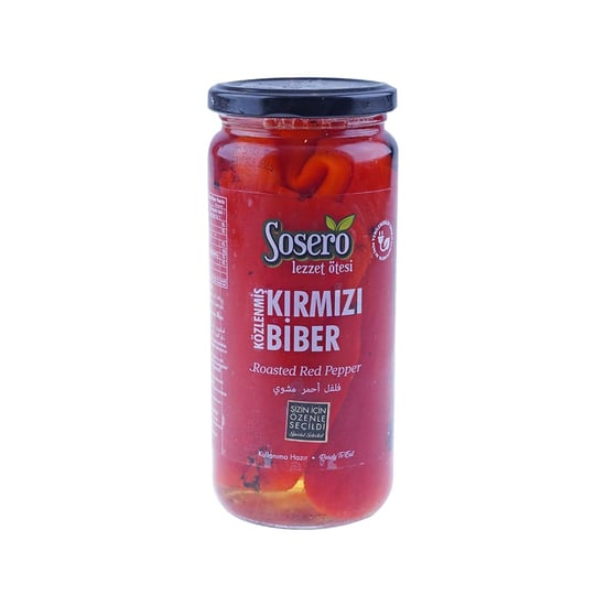 Sosero Közlenmiş Kırmızı Biber 475 Gr Cam Kavanoz Sos