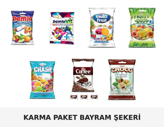 Tayaş Karışık Paket Sert Bayram Şekeri 1 Kg (250 Adet)