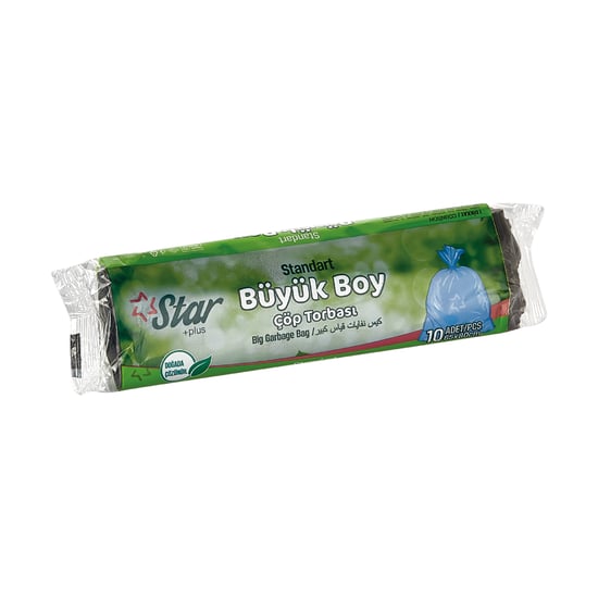 Starplus Siyah Çöp Torbası Büyük Boy 65x80
