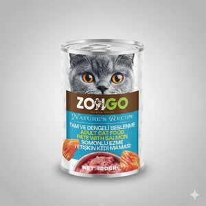 Zongo Yetişkin Kedi Konservesi Somonlu Pate 400 Gr