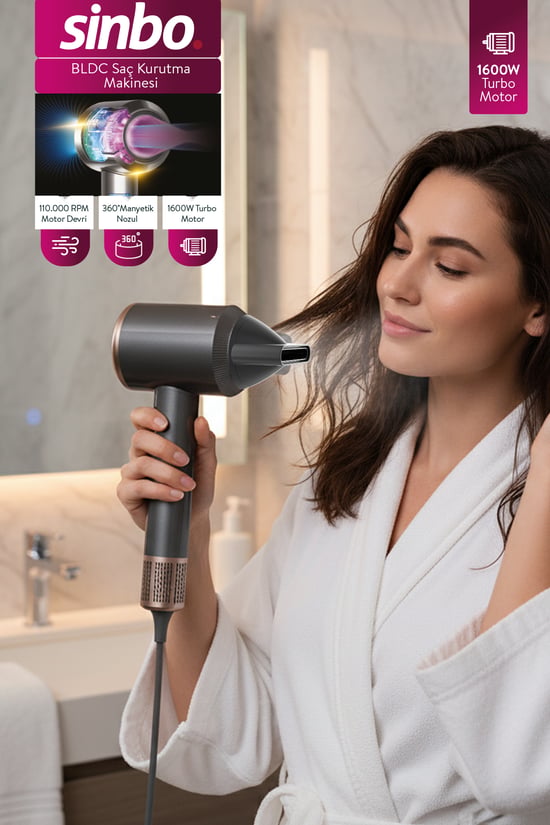 Sinbo Shd-1727 Bldc Saç Kurutma Makinesi - Gri