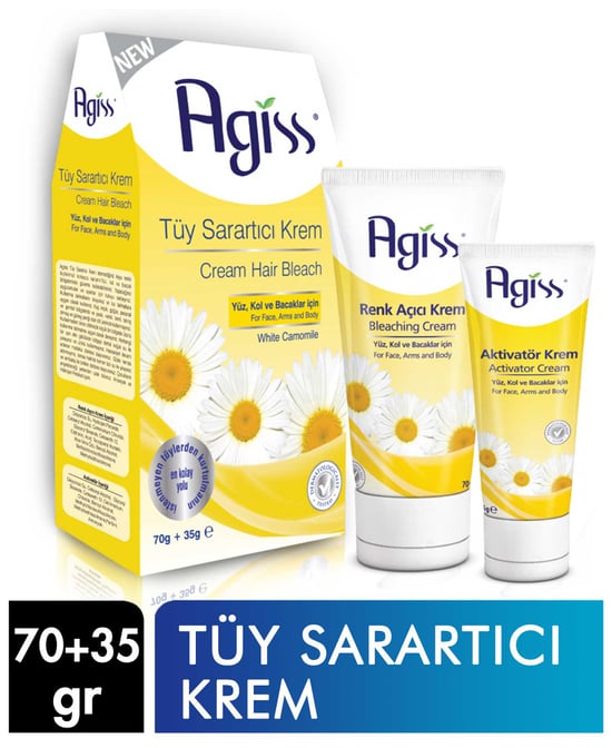 Agiss Tüy Sarartıcı Krem 70 Gr + 35 Gr