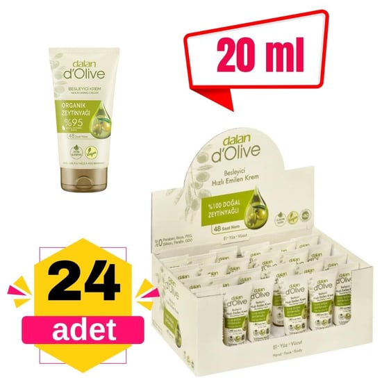 Dalan D Olive Organik Zeytinyağlı Besleyici Krem 20 Ml