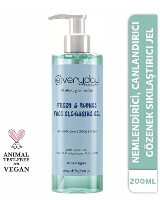 Everyday Beauty Fresh & Bounce Nemlendirici ve Ferahlatıcı Temizleme Jeli 200 Ml