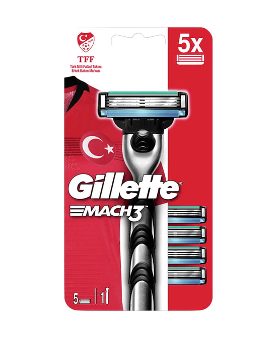 Gillette Mach 3 Tıraş Makinesi + 5 Yedek Bıçak
